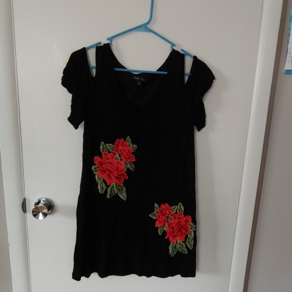 Black Dress with Roses